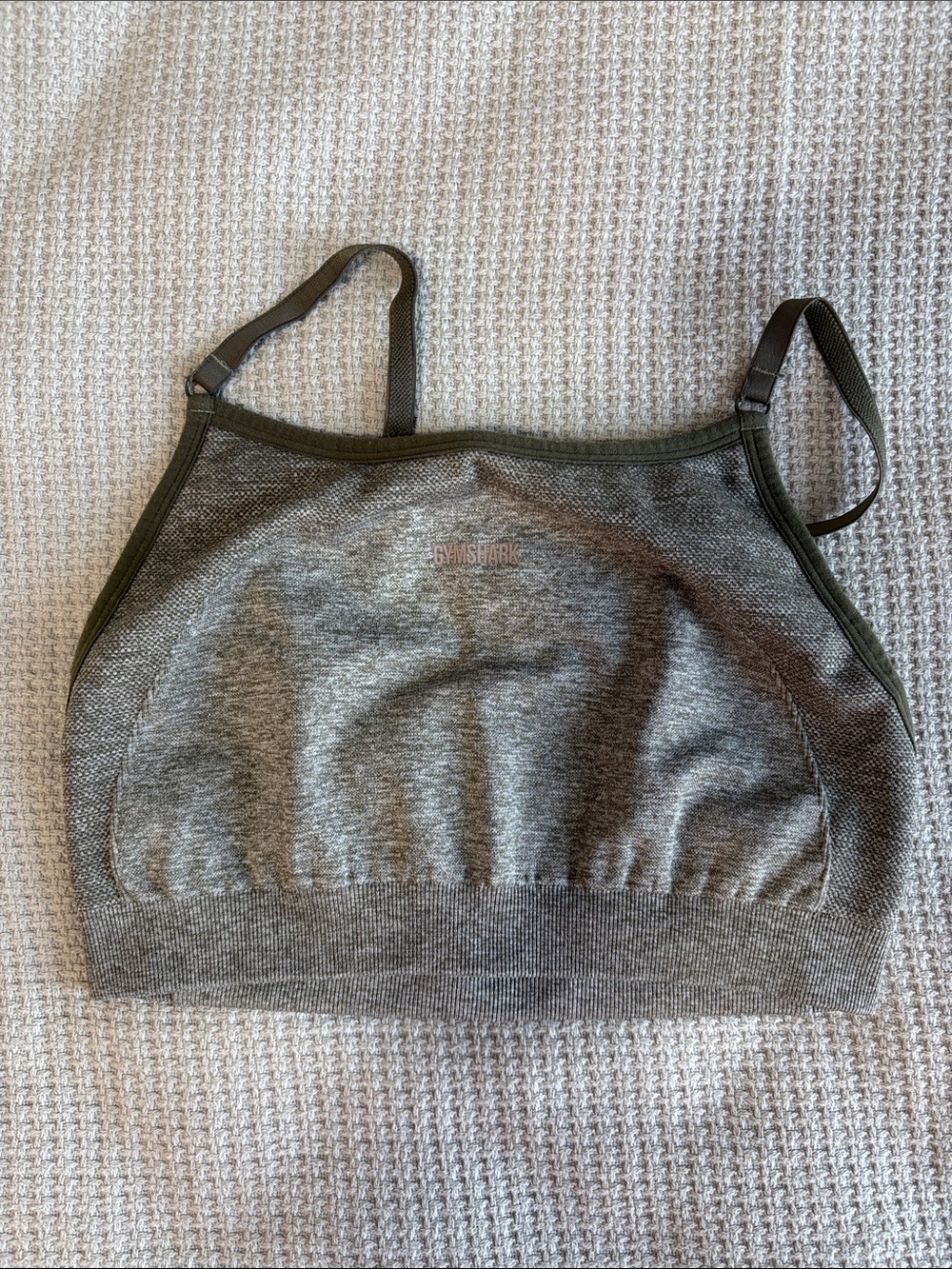Gymshark Olive Gray Seamless Sports Bralette